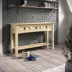 Console de table en bois 3 tiroirs Corona
