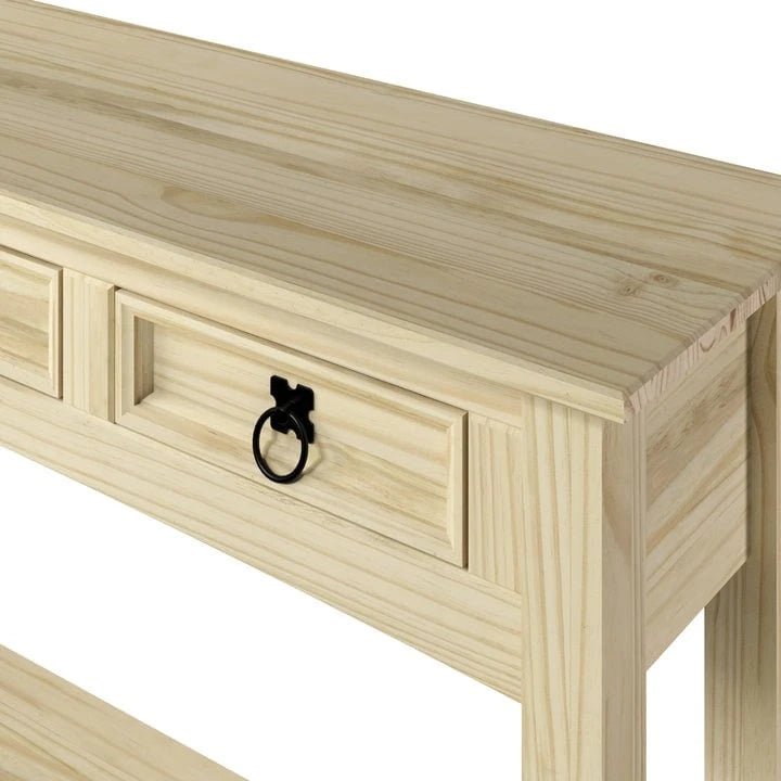 Console de table en bois 3 tiroirs Corona
