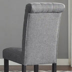Chaise de salle à manger capitonnée en bois massif