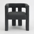Fauteuil rembourré en bouclette, 24 po de large