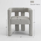 Fauteuil rembourré en bouclette, 24 po de large
