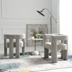 Fauteuil rembourré en bouclette, 24 po de large