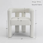 Fauteuil rembourré en bouclette, 24 po de large
