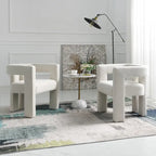 Fauteuil rembourré en bouclette, 24 po de large