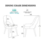 Chaises de salle à manger rembourrées avec dossier ajouré