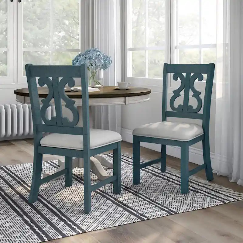 Chaises de salle à manger en bois Sylmer Farmhouse