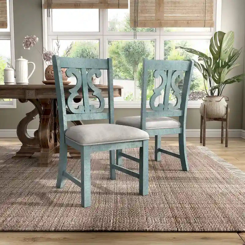 Chaises de salle à manger en bois Sylmer Farmhouse