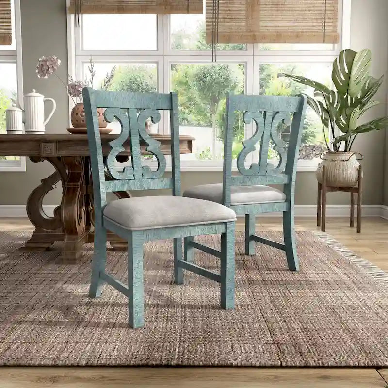Chaises de salle à manger en bois Sylmer Farmhouse