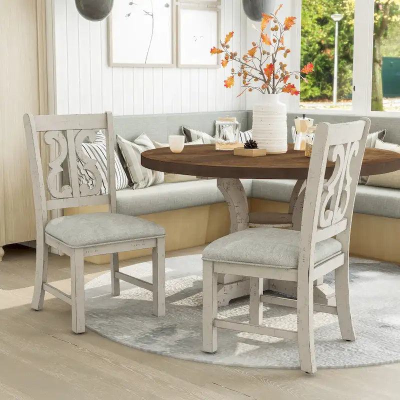 Chaises de salle à manger en bois Sylmer Farmhouse