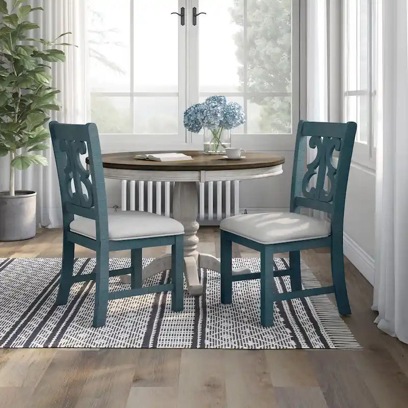Chaises de salle à manger en bois Sylmer Farmhouse