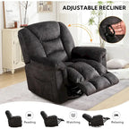 Fauteuil inclinable Rocker manuel surdimensionné Inclinable pivotant à 360° pour le salon
