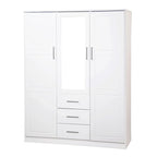 Armoire à vêtements avec portes en bois massif ou portes miroir