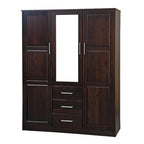 Armoire à vêtements avec portes en bois massif ou portes miroir