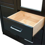 Armoire à vêtements avec portes en bois massif ou portes miroir
