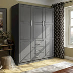 Armoire à vêtements avec portes en bois massif ou portes miroir
