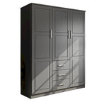 Armoire à vêtements avec portes en bois massif ou portes miroir