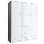 Armoire à vêtements avec portes en bois massif ou portes miroir