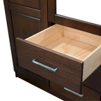 Armoire à vêtements avec portes en bois massif ou portes miroir