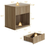 Table de chevet avec 1 tiroir et rangement ouvert