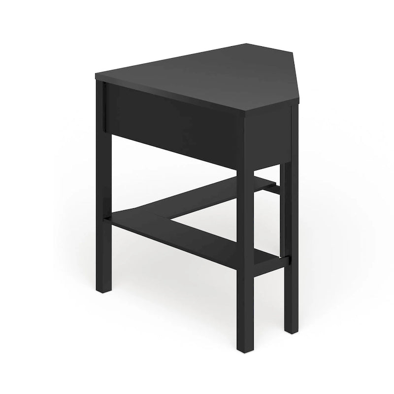 Bureau d'angle informatique Lincoln en bois massif/MDF