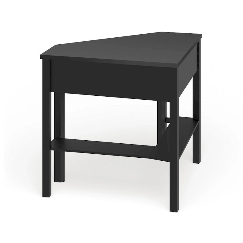 Bureau d'angle informatique Lincoln en bois massif/MDF