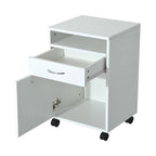 Chariot d'imprimante mobile 24" avec 2 tiroirs, blanc