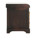 Banc coffre de rangement tissé marron - 33.5 x 16.1 x 19.9 - 34Lx16Px20H