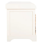 Banc coffre de rangement tissé marron - 33.5 x 16.1 x 19.9 - 34Lx16Px20H