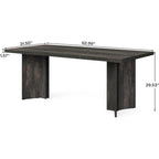 Table de salle à manger de cuisine de 160 cm de long pour salle à manger