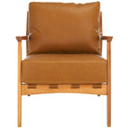 Fauteuil d'appoint en bois massif avec coussin (entièrement assemblé) – 28 po L x 33 po P x 34 po H – 28 po L x 33 po P x 34 po H