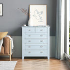 Commode moderne avec cadre en bois massif et poignée coquille rétro