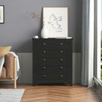 Commode moderne avec cadre en bois massif et poignée coquille rétro