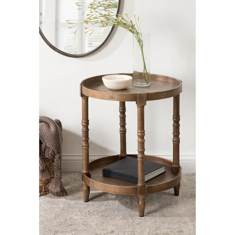 Table d'appoint ronde en bois Bellport