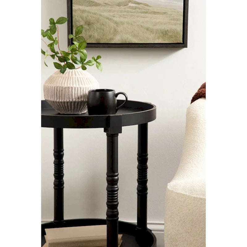 Table d'appoint ronde en bois Bellport