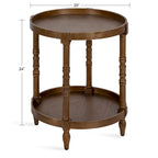 Table d'appoint ronde en bois Bellport