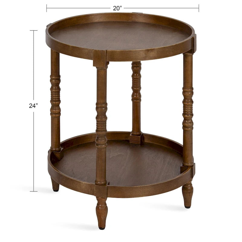 Table d'appoint ronde en bois Bellport