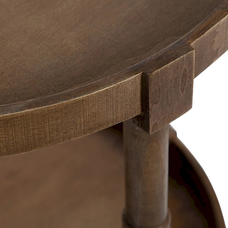 Table d'appoint ronde en bois Bellport