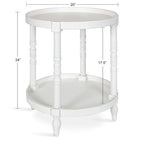 Table d'appoint ronde en bois Bellport