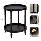 Table d'appoint ronde en bois Bellport