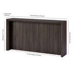 Console rectangulaire de 56 po de largeur - 55,75 po de largeur