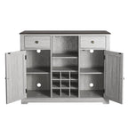 Meuble à vin moderne avec porte en X et porte-bouteilles intégré de 119 cm de largeur