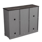 Meuble à vin moderne avec porte en X et porte-bouteilles intégré de 119 cm de largeur