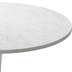 Table de cuisine ou de salle à manger ronde de style Mid-Century Modern avec plateau en MDF de qualité supérieure et pied central en acier pour salle à manger