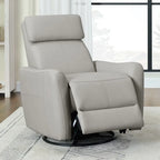 Fauteuil d'allaitement inclinable, pivotant et berçant à commande électrique