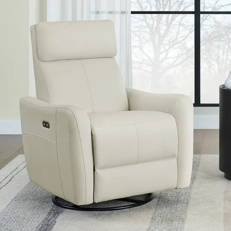 Fauteuil d'allaitement inclinable, pivotant et berçant à commande électrique
