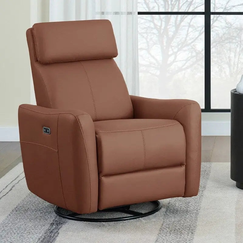 Fauteuil d'allaitement inclinable, pivotant et berçant à commande électrique