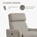 Fauteuil d'allaitement inclinable, pivotant et berçant à commande électrique