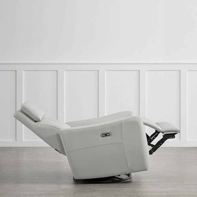 Fauteuil d'allaitement inclinable, pivotant et berçant à commande électrique