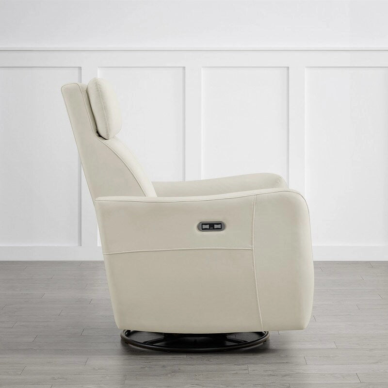 Fauteuil d'allaitement inclinable, pivotant et berçant à commande électrique