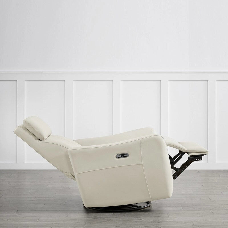 Fauteuil d'allaitement inclinable, pivotant et berçant à commande électrique